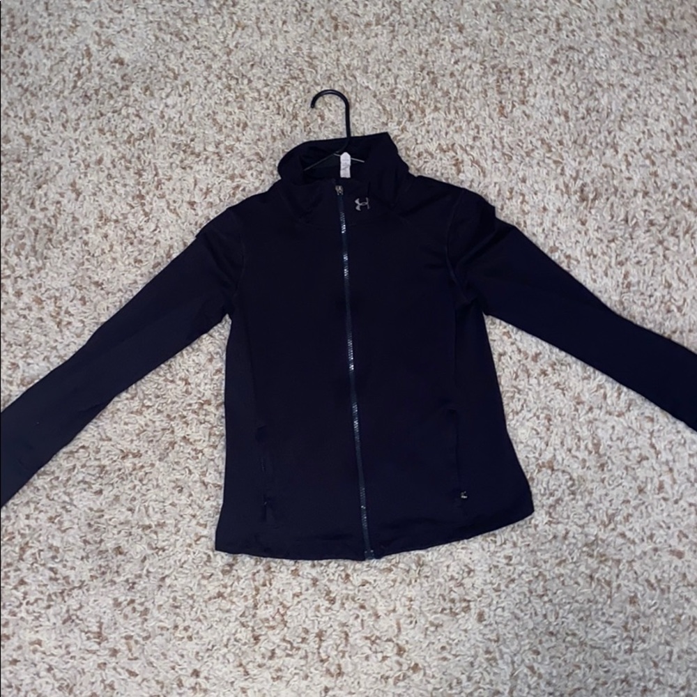 Under Armour black zip up performance jacket small